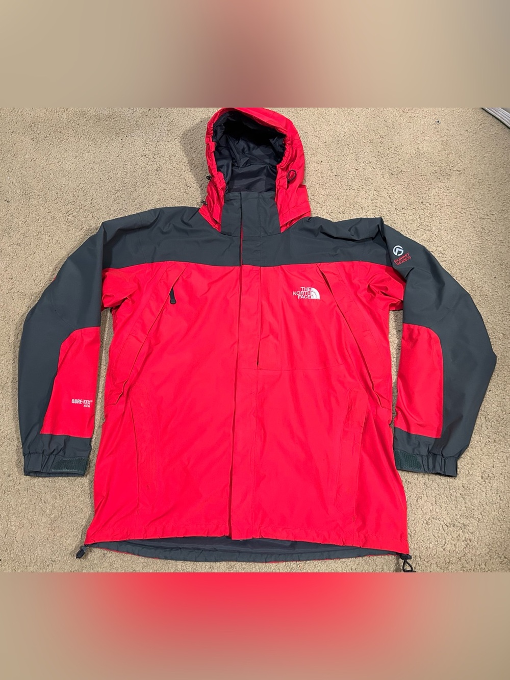 North Face Goretex Waterproof Ski Jacket Mens Size Large Red Summit Series